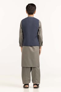 UAE -Grey Stylized Waist Coat KWC-PD23-002