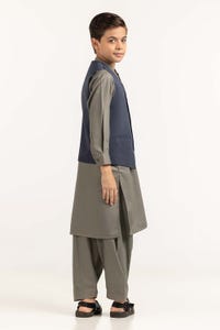UAE -Grey Stylized Waist Coat KWC-PD23-002