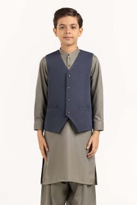 UAE -Grey Stylized Waist Coat KWC-PD23-002