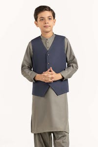 UAE -Grey Stylized Waist Coat KWC-PD23-002