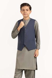 UAE -Grey Stylized Waist Coat KWC-PD23-002