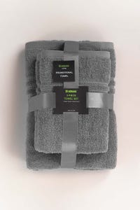 UAE -Grey 3 Pcs Towel Set