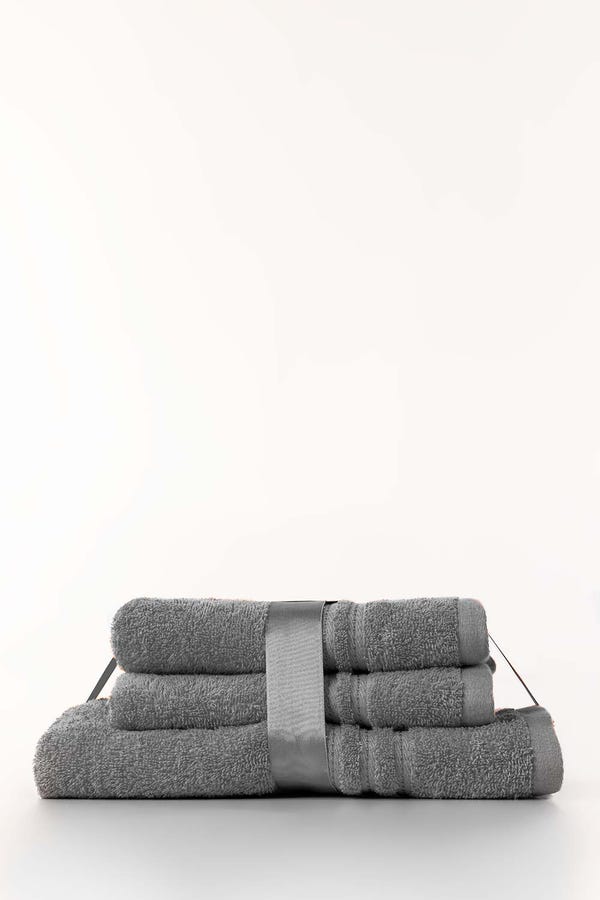 UAE -Grey 3 Pcs Towel Set