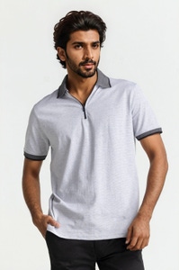 UAE -Grey Zip Polo PS-FSHN24-114