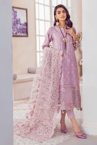 UAE -3PC Embroidered Jacquard Unstitched Suit With Embroidered Net Dupatta PM-32059