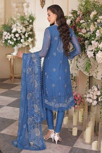 UAE -3PC Embriodered Chiffon Unstitched Suit LE-32011