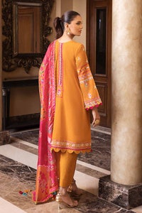 UAE -3PC Embroidered Dobby Lawn Unstitched Suit With Lace And Silk Dupatta SSM-32003
