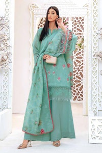 UAE -3PC Embroidered Cotton Unstitched Suit With Zari Dupatta ST-32001