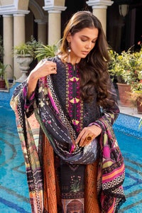 UAE -3PC Paper Cotton Unstitched Suit With Silk Dupatta SSM-32002