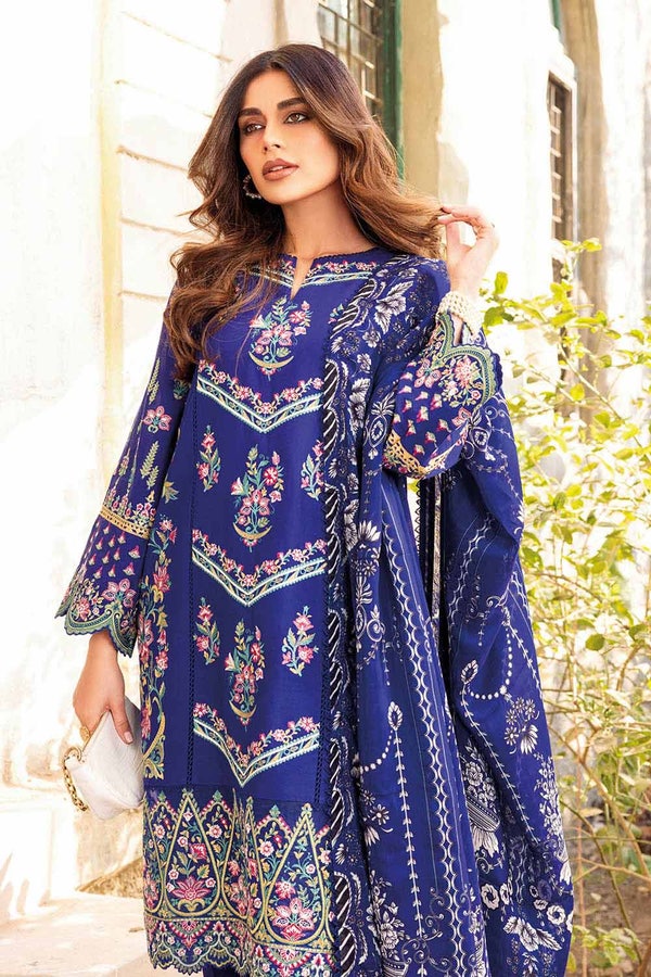 UAE -3PC Luxury Tissue Silk Dupatta Unstitched Lawn Suit SSM-32011