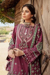 UAE -3PC Embroidered Lawn Unstitched Printed Suit With Denting Lawn Dupatta DN-32072 B