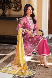UAE -3PC Embroidered Net Unstitched Suit With Silk Dupatta SSM-32009