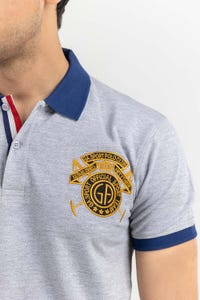 UAE -Heather Grey Fashion Polo PS-FPK22-026