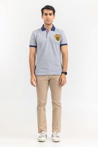 UAE -Heather Grey Fashion Polo PS-FPK22-026