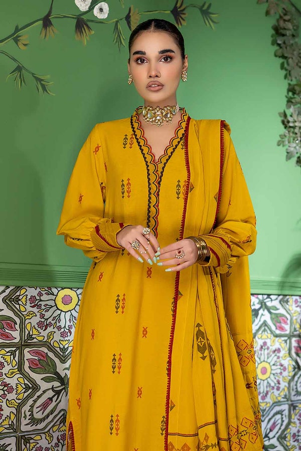 UAE -3PC Jacquard Unstitched Luxury Suit MJ-32005