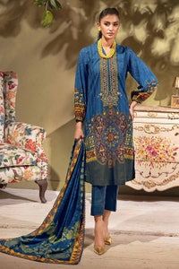 UAE -3PC Embroidered Khaddar Unstitched Suit K-32037