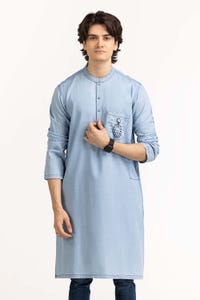 UAE -Ice Blue Denim Kurta KR-STY23-015