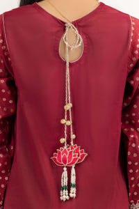 UAE -Luxury Pret Cotton Maisuri Embroidered Kurti And Dupatta ILP-22-118 2PC