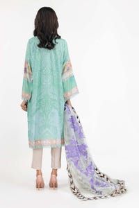 UAE -Luxury Pret Printed Poly Crepe Embelished Kurti ILP-22-119 1PC