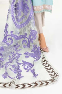 UAE -Luxury Pret Printed Poly Crepe Embelished Kurti ILP-22-119 1PC