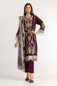 UAE -Luxury Pret Embroidered 3PC Suit ILP-22-161
