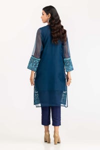 UAE -2 PC Luxury Pret Orgaza Embroidered Shirt with Trouser ILP-22-221