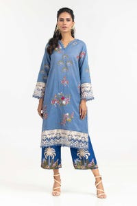 UAE -Luxury Pret Dyed Embroidered Kurti And Trouser ILP-22-56 2PC