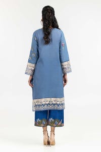 UAE -Luxury Pret Dyed Embroidered Kurti And Trouser ILP-22-56 2PC