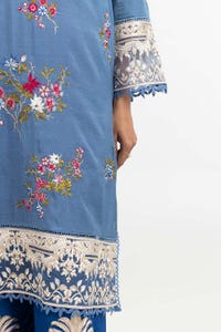 UAE -Luxury Pret Dyed Embroidered Kurti And Trouser ILP-22-56 2PC