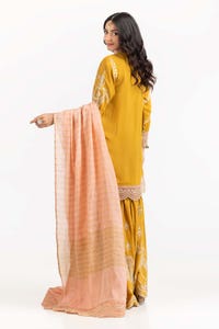 UAE -3 PC Luxury Pret Rawsilk Embroidered Suit ILP-23-169