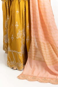 UAE -3 PC Luxury Pret Rawsilk Embroidered Suit ILP-23-169