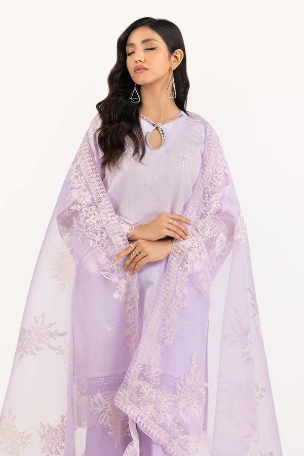 UAE -3 PC Luxury Pret Embroidered Suit ILP-23-184