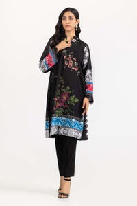UAE -Luxury Pret Digital Printed Crepe Georgete Embellished Shirt ILP-23-188