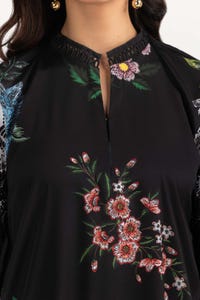 UAE -Luxury Pret Digital Printed Crepe Georgete Embellished Shirt ILP-23-188
