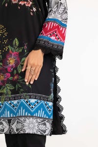 UAE -Luxury Pret Digital Printed Crepe Georgete Embellished Shirt ILP-23-188