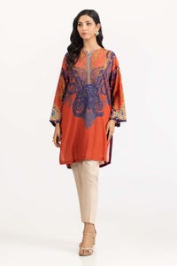 UAE -Luxury Pret Digital Printed Embellished Shirt ILP-23-190