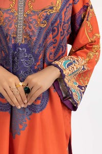 UAE -Luxury Pret Digital Printed Embellished Shirt ILP-23-190