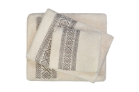 UAE -Ecru Combed Embroidered 3 PC Towel Set