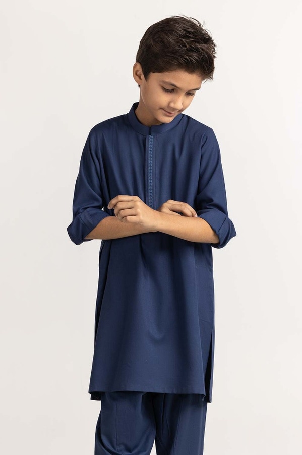 UAE -Ink Blue Embroidered Suit SK-KE23-004