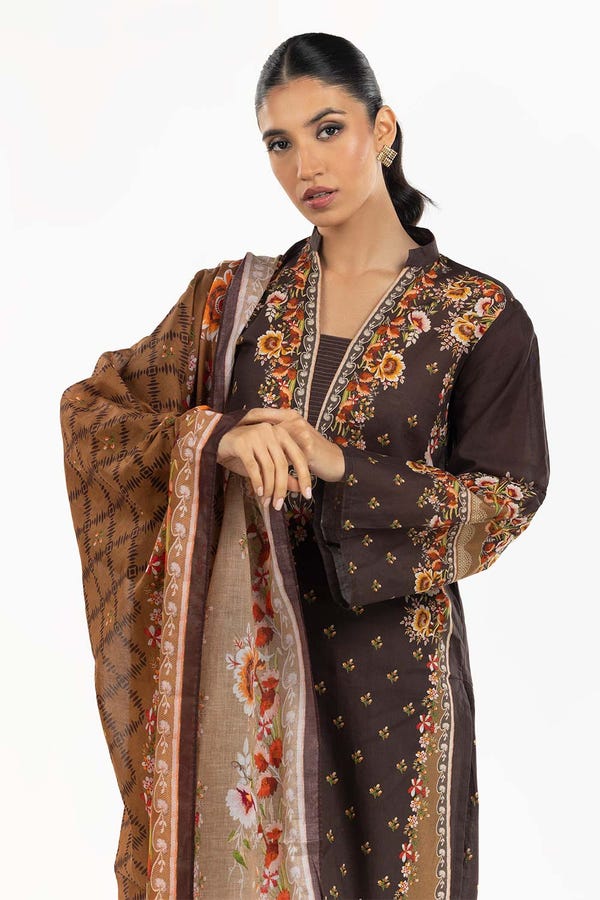 UAE -3PC Digital Printed Cambric Suit IPS-22-132 A