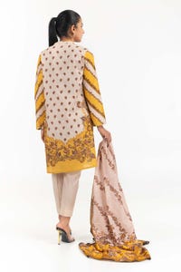 UAE -3PC Printed Cambric Suit IPS-22-135 A