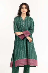 UAE -2PC Digital Printed Separates Cambric Kurta Trousers IPS-22-156 A