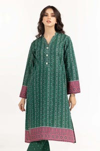 UAE -2PC Digital Printed Separates Cambric Kurta Trousers IPS-22-156 A