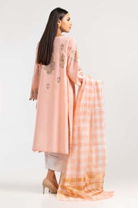 UAE -Screen Printed Cambric Shirt Yarn Dyed Dupatta IPS-22-23 2PC