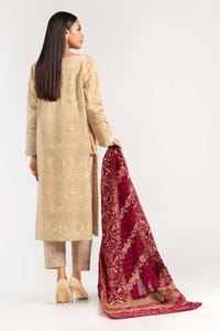 UAE -Screen Printed Cambric Shirt Yarn Dyed Dupatta IPS-22-26 2PC