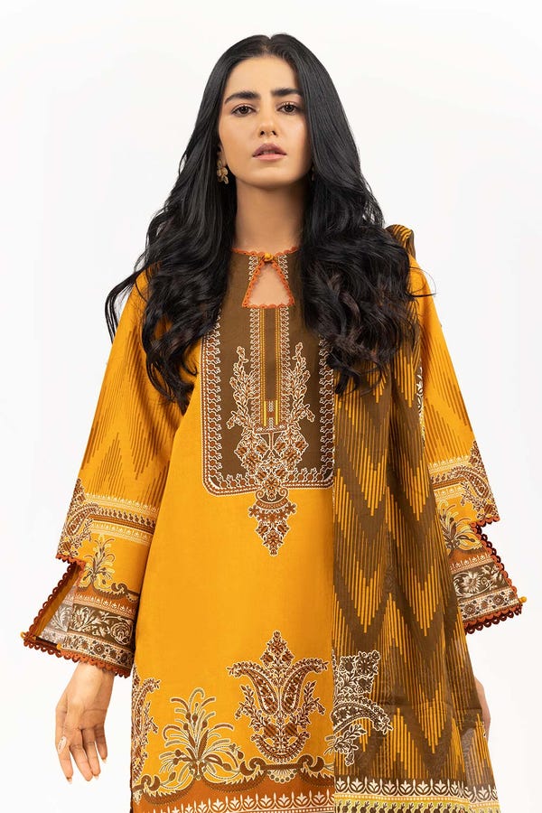 UAE -Digital Print Cambric Embelished Suit IPS-22-58 A DP