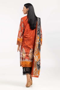 UAE -Digital Printed Cambric Embroidered Shirt Lawn Dupatta IPS-22-60 2PC