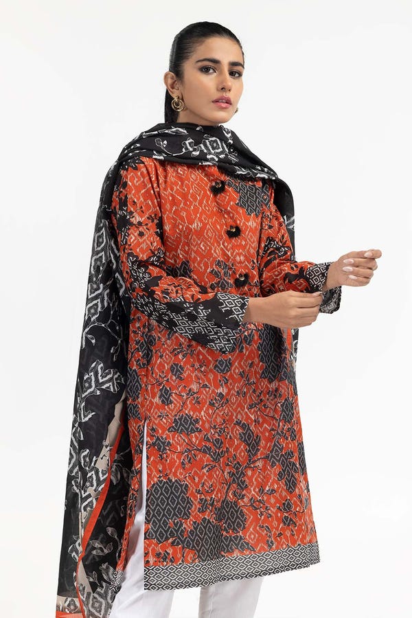 UAE -2PC Digital Printed Cambric Shirt With Dupatta IPS-23-02