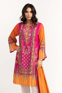 UAE -2PC Printed Cambric Shirt With Dupatta IPS-23-06