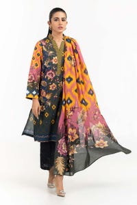 UAE -2PC Printed Cambric Shirt With Dupatta IPS-23-09